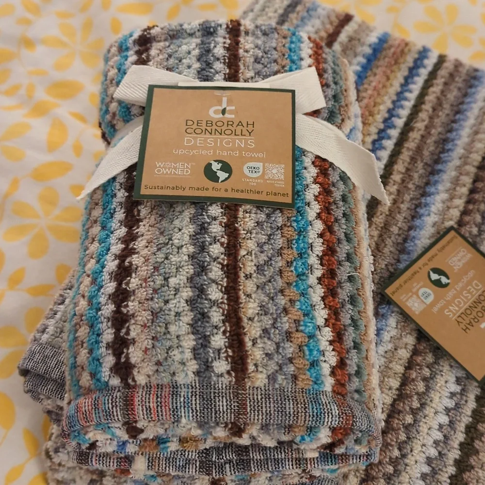 Deborah Connolly Striped Multicolor Towel Set - Picture 3 of 6